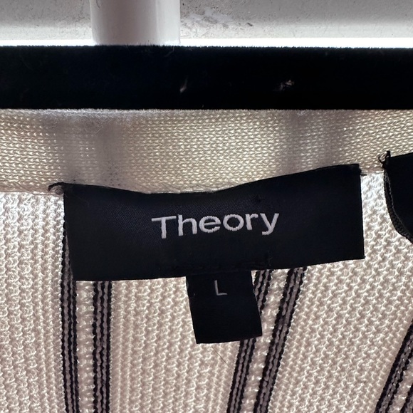 theory large black and white stripped sweater - Picture 2 of 3